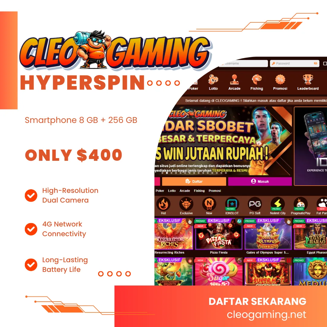 Cleogaming HyperSpin 💿 Slot Online Gacor RTP Live 99 % & Bonus Free Spin Harian
